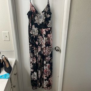 Split front romper dress